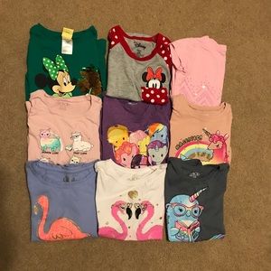 Little Girls size 5/6 short sleeve shirts bundle